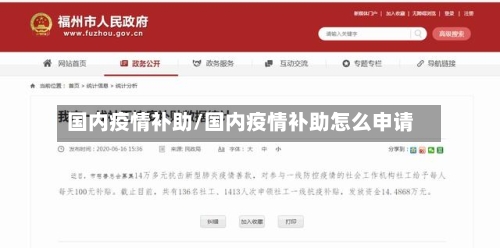 国内疫情补助/国内疫情补助怎么申请-第3张图片