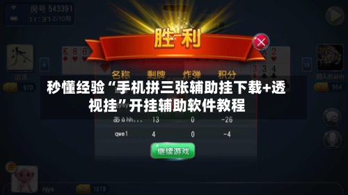 秒懂经验“手机拼三张辅助挂下载+透视挂”开挂辅助软件教程-第3张图片