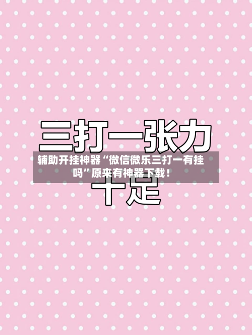 辅助开挂神器“微信微乐三打一有挂吗”原来有神器下载！-第3张图片