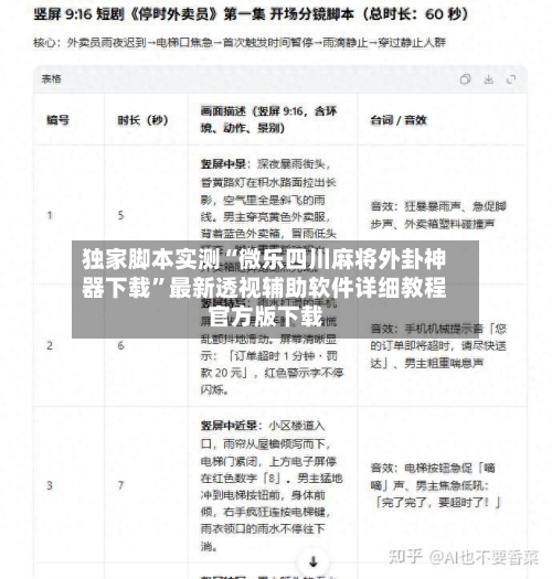 独家脚本实测“微乐四川麻将外卦神器下载”最新透视辅助软件详细教程官方版下载-第2张图片