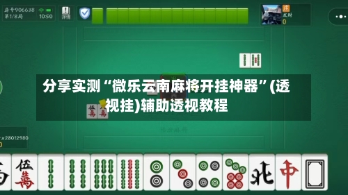 分享实测“微乐云南麻将开挂神器”(透视挂)辅助透视教程