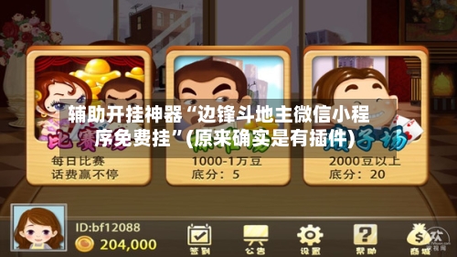 辅助开挂神器“边锋斗地主微信小程序免费挂”(原来确实是有插件)-第2张图片