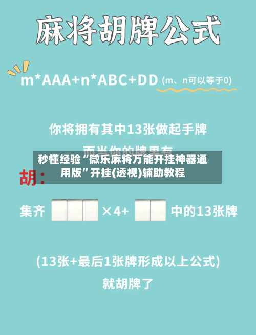 秒懂经验“微乐麻将万能开挂神器通用版”开挂(透视)辅助教程-第3张图片