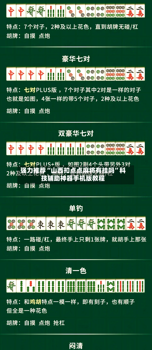 强力推荐“山西扣点点麻将有挂吗”科技辅助神器手机版教程