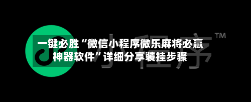 一键必胜“微信小程序微乐麻将必赢神器软件	”详细分享装挂步骤-第2张图片