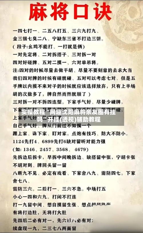 实操教程“网趣沈阳麻将亲友圈有挂吗”开挂(透视)辅助教程-第2张图片