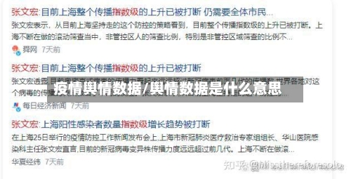 疫情舆情数据/舆情数据是什么意思