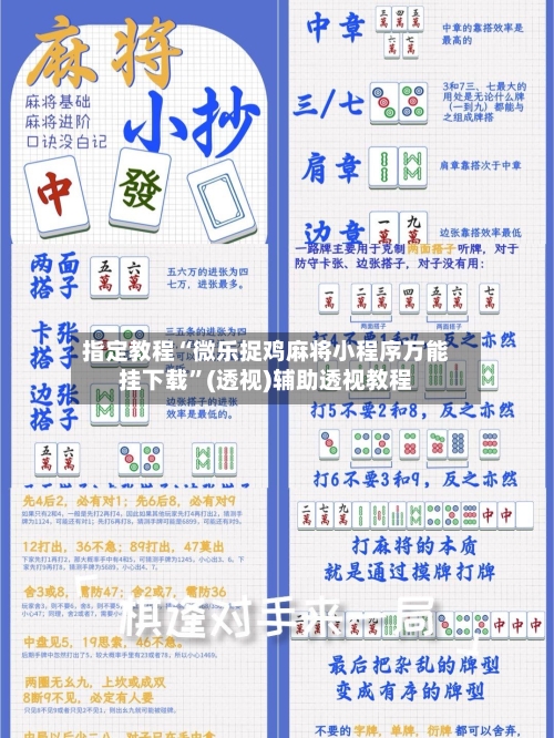 指定教程“微乐捉鸡麻将小程序万能挂下载”(透视)辅助透视教程-第2张图片