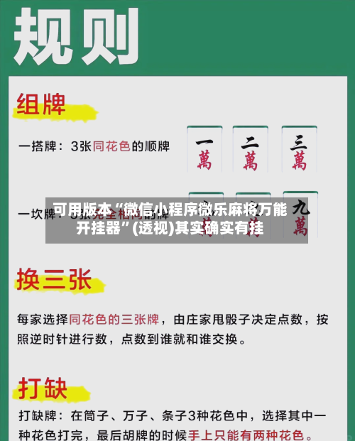 可用版本“微信小程序微乐麻将万能开挂器”(透视)其实确实有挂-第2张图片