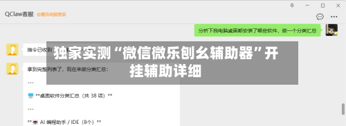 独家实测“微信微乐刨幺辅助器”开挂辅助详细-第2张图片