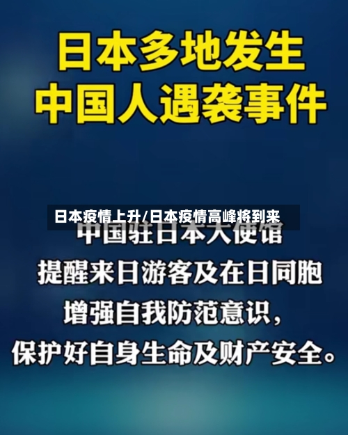 日本疫情上升/日本疫情高峰将到来