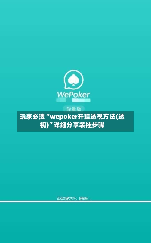 玩家必搜“wepoker开挂透视方法(透视)	”详细分享装挂步骤-第2张图片
