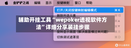 辅助开挂工具“wepoker透视软件方法”详细分享装挂步骤