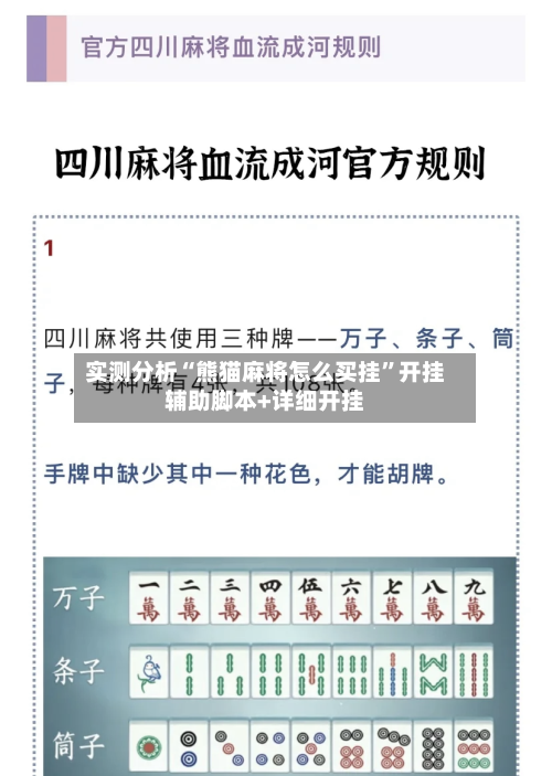 实测分析“熊猫麻将怎么买挂”开挂辅助脚本+详细开挂-第2张图片