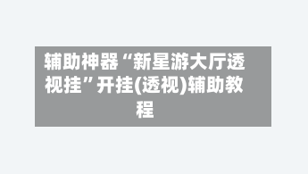 辅助神器“新星游大厅透视挂	”开挂(透视)辅助教程-第3张图片