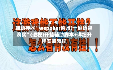 辅助神器“wepoker德州?一键透视购买”(透视)开挂辅助脚本+详细开挂安装教程-第2张图片