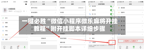 一键必胜“微信小程序微乐麻将开挂教程	”附开挂脚本详细步骤-第2张图片