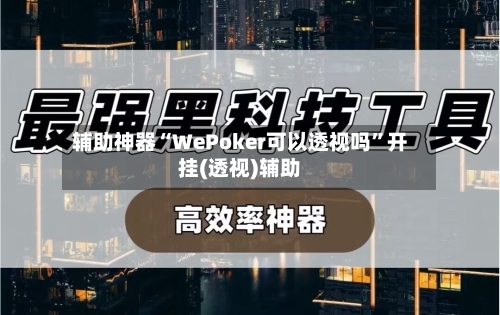 辅助神器“WePoker可以透视吗”开挂(透视)辅助-第3张图片