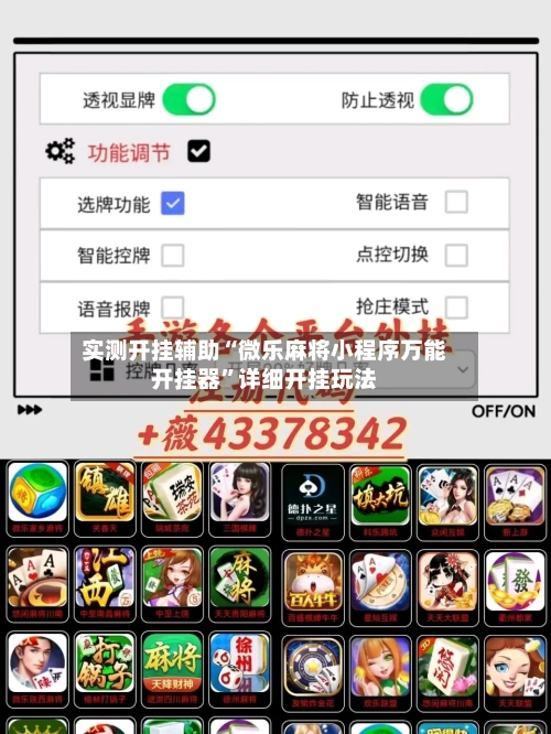 实测开挂辅助“微乐麻将小程序万能开挂器	”详细开挂玩法-第2张图片