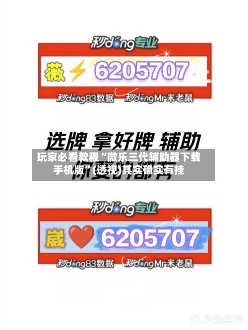 玩家必看教程“微乐三代辅助器下载手机版	”(透视)其实确实有挂-第3张图片