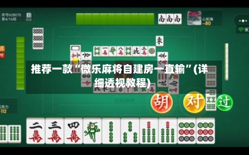 推荐一款“微乐麻将自建房一直输”(详细透视教程)-第2张图片