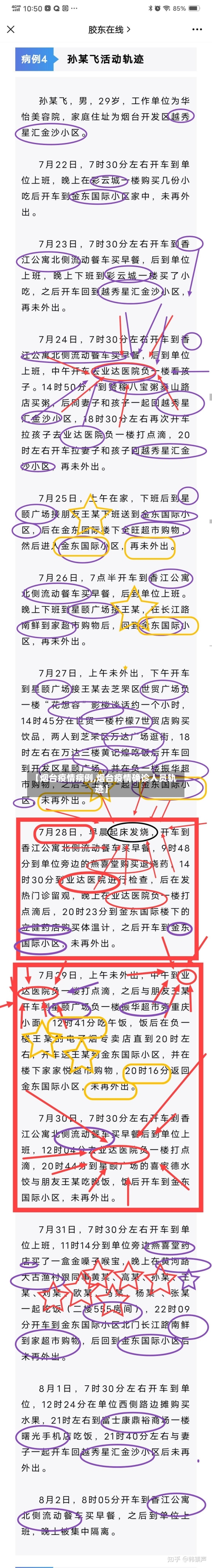 【烟台疫情病例,烟台疫情确诊人员轨迹】