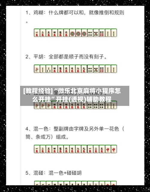 [教程经验]“微乐北京麻将小程序怎么开挂”开挂(透视)辅助教程-第2张图片
