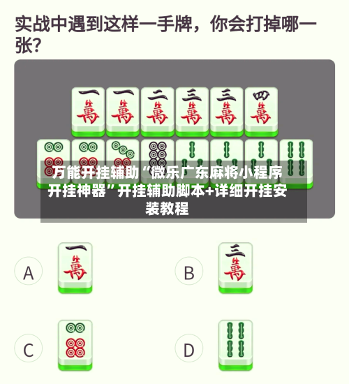 万能开挂辅助“微乐广东麻将小程序开挂神器	”开挂辅助脚本+详细开挂安装教程-第2张图片