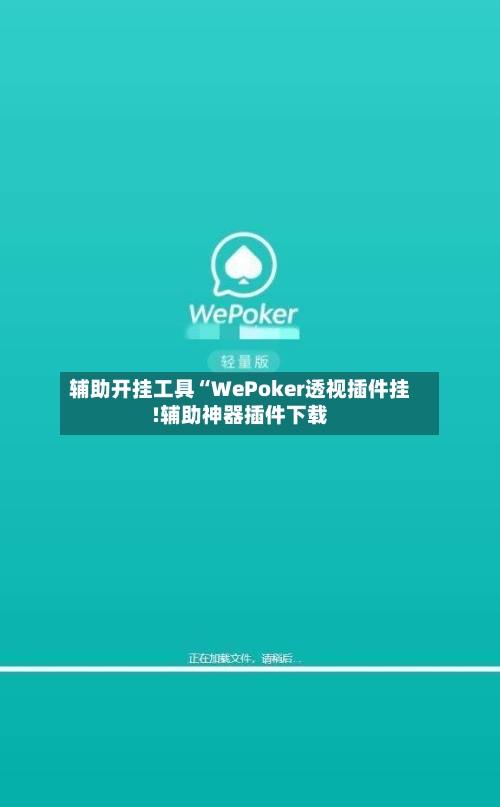 辅助开挂工具“WePoker透视插件挂!辅助神器插件下载-第3张图片