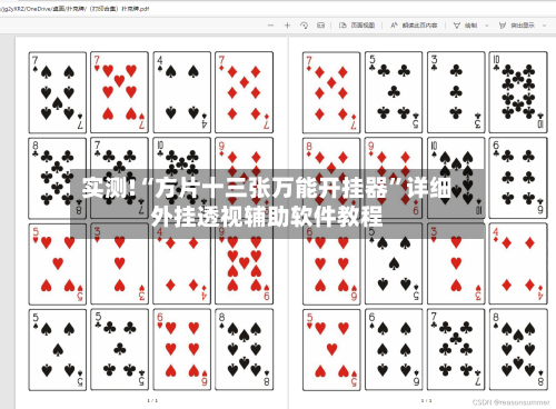 实测!“方片十三张万能开挂器”详细外挂透视辅助软件教程-第2张图片