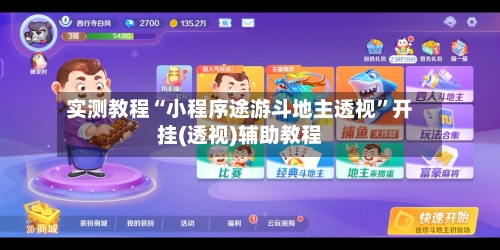 实测教程“小程序途游斗地主透视”开挂(透视)辅助教程-第2张图片