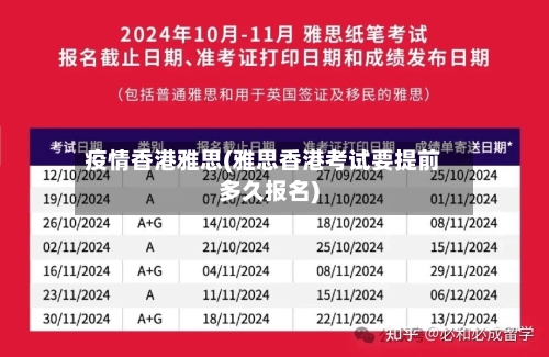 疫情香港雅思(雅思香港考试要提前多久报名)-第2张图片