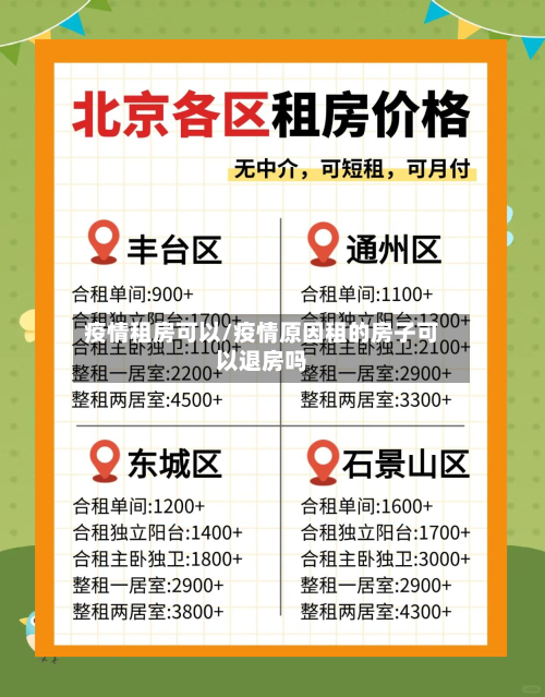 疫情租房可以/疫情原因租的房子可以退房吗